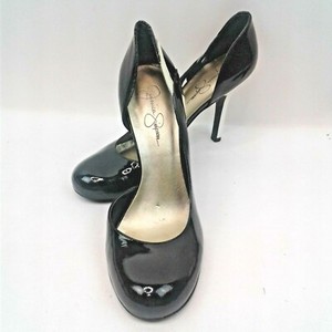 jessica simpson black and white heels