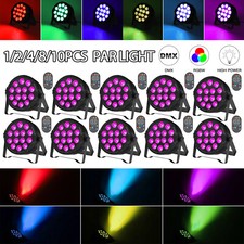 1/2/4/8/10PCS RGBW 14 LED PAR Light DMX Show Disco Party Wall Wash Stage Light