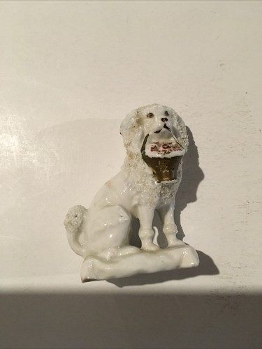 Antique 19th c. English Porcelain Dog Figurine - 第 1/6 張圖片