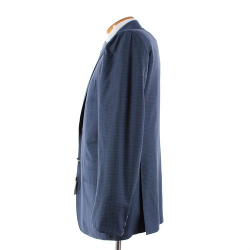 Sartorio Kiton NWT 100% Wool Sport Coat Size 54R (44R US) In Blue w/ Green Check - Picture 4 of 14