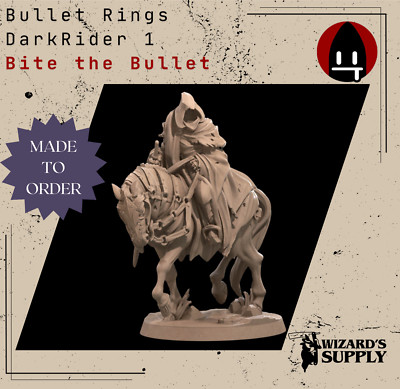 Dark Rider V1 LOTR 3dprinted mini Bullet Rings Evil Bite the Bullet 3D dnd