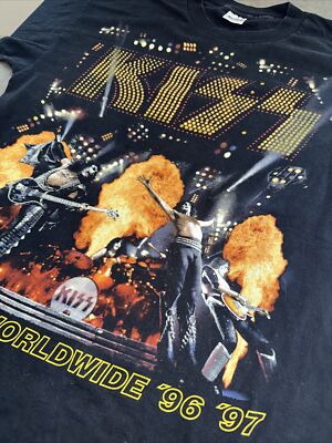 Vintage 1997 Kiss Alive Worldwide 96 97 Tour T Shirt Men XL Vintage 1997 Kiss Alive Worldwide 96 97 Tour T Shirt Men XL