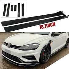 For Volkswagen Vw Gloss Black Side Skirts Extention Body Kit Splitter