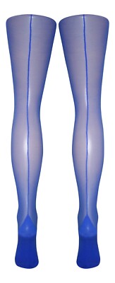 Stiletto Seam & Heel Stockings (XL) 5 Colours (Made In Italy)