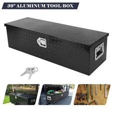39 Inch Aluminum Diamond Plated Tool Box Pick Up Truck Bed RV Trailer Toolbox
