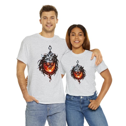 Realistic Tarnished Lion Emblem Talisman RPG DnD Unisex Heavy Cotton Tee T-Shirt - Picture 35 of 85