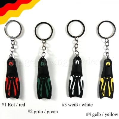 MARKENLOS Taucherflosse Schlüsselanhänger scuba diving fin key chain - 4 Farben - NEU NEW