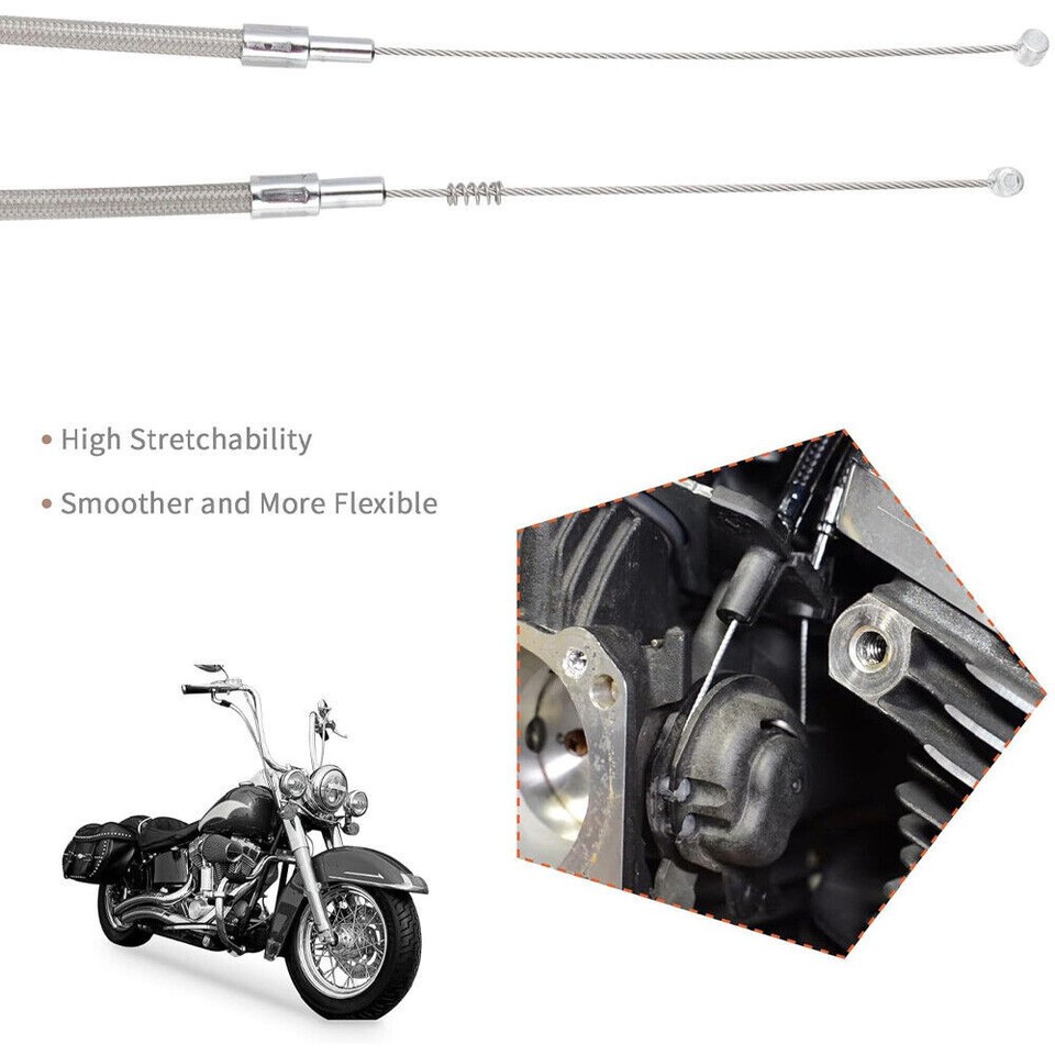 Barnett 48 In. Stainless Steel Idle Cable For Models W/Cruise Control 102 30 41002 10 For 2002 2007 Harley Davidson Electra Glide And 2002 2006 Harley Davidson Road King Motorcycles Dennis Kirk - Foto 6