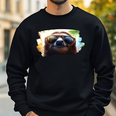 Faultier mit Brille Sweatshirt Kuschelig und Perfekt für jeden Anlass S bis 4XL