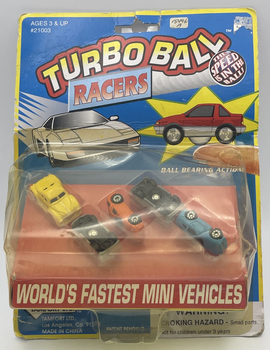 Vintage Tamfort #21003 Turbo Ball Racers 5 Mini Vehicles Porsche