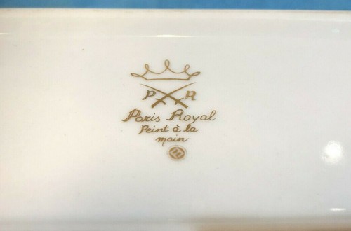 Porcelain - Peint a la main - Paris Royal - Cake Plate Tray - Gold edges - Picture 5 of 5
