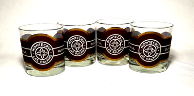 DUNHILL~ Set (4) MONTECRUZ LAS PALMAS Cigar Band 9oz OLD FASHIONED/ROCKS GLASSES