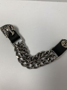 Vest Extenders Black Chain EAGLE HEAD Biker Double Chain Clips Motorcycle