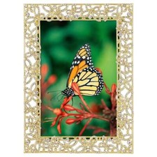 OLIVIA RIEGEL GOLD PAPILLON WITH CRYSTALS 4X6" PHOTO FRAME RT2412.NEW IN BOX.