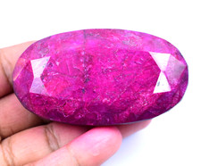 630.5 Ct Natural Huge Red Ruby AGL Certified Earth-Mined Oval Cut Loose Gemstone