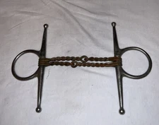 Stainless steel Double Twisted Copper Wire Full Cheek Snaffle Horse Bit - 5"