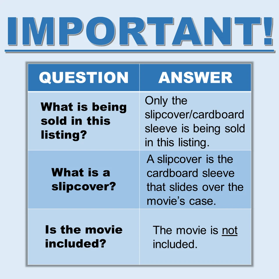 SLIPCOVER/CARDBOARD SLEEVE ONLY for Blu-ray | Lot #3 - Image 2 of 2