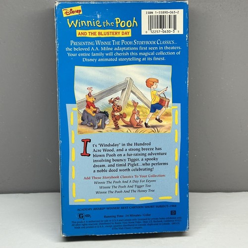 Winnie the Pooh Blustery Day VHS Disney Video Tape Storybook Classics Kids Show - 第 2/11 張圖片