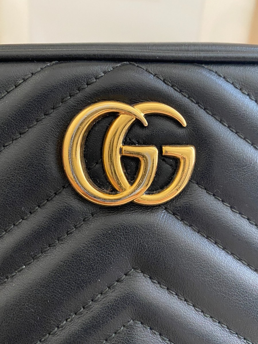 Excellent Preowned Authentic Mini Gucci Marmont Camera Bag | eBay