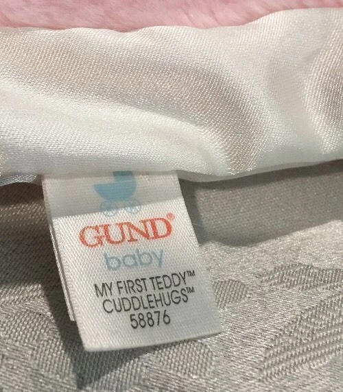 58876 Gund My First Teddy Rosa Abrazos Oso Manta de Seguridad Lovey Satin Foto 2 de 4