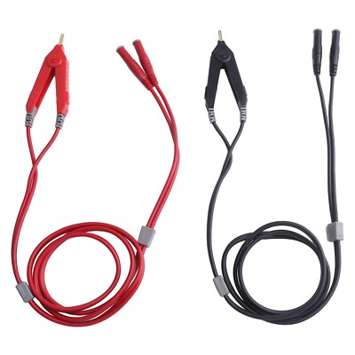 1 2m Kelvin Clip Messleitungen kompatibel mit Multimetern und LCR Messger?ten
