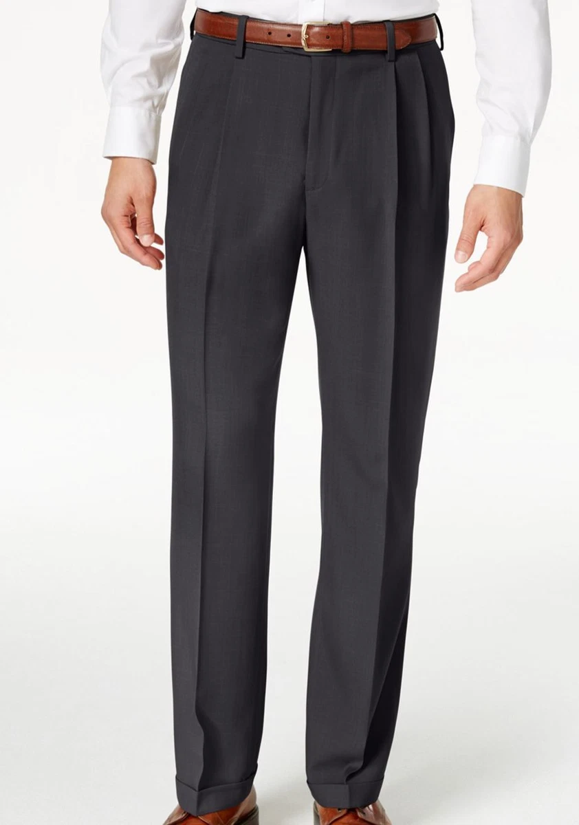 Haggar classic fit pleated sale
