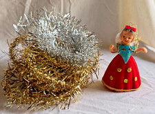 Vintage Walt Disney Productions Hanging Christmas Tree Decoration With Tinsel