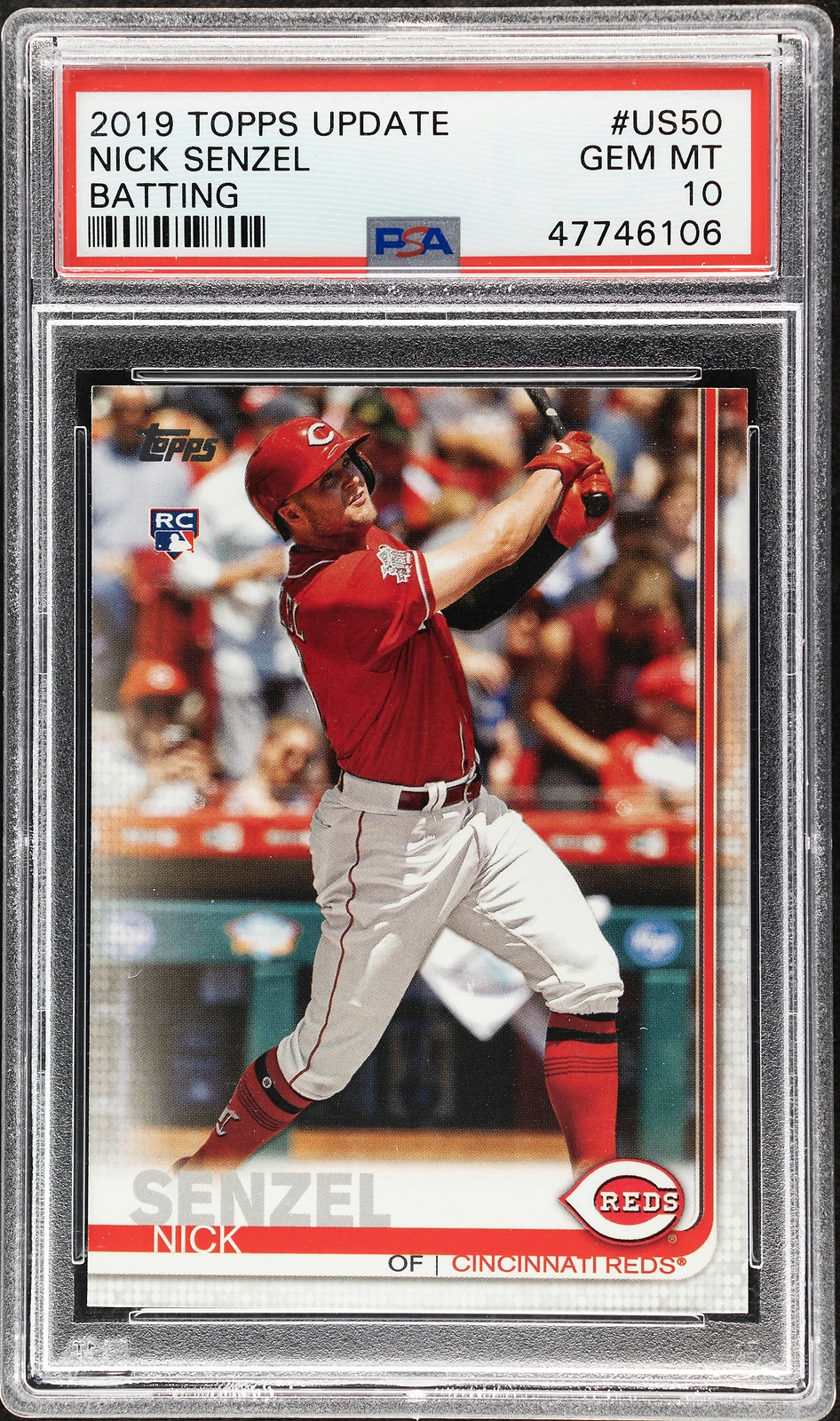 2019 Topps Update Nick Senzel Batting #US50 PSA 10 Rookie RC