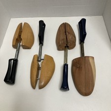 2 PAIR OF FLORSHEIM TRAVEL TREE ADJUSTABLE WOODEN SHOE TREES SZ M  XL ROCHESTER
