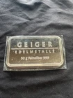 Vintage Geiger Germany 50 Grams Fine .9999 Silver Bar * Mint Plastic * Rare *