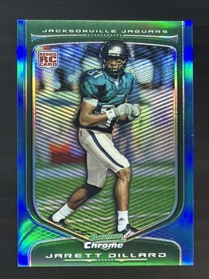 Jarett Dillard 87/150 Blue Refractor Jersey Number Match 2009 Bowman Chrome RC