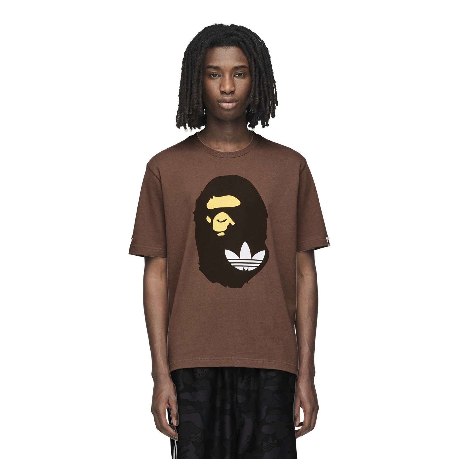 Adidas Originals x Bape Men's APE (Earth Strata) Short Sleeve T-Shirt KF4915 thumbnail 5