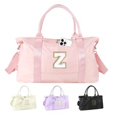 Dance Gym Duffel Bag for Teen Girls,Personalized Initial Travel Weekender Bag...