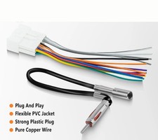 Radio Wiring Harness with Antenna Adapter Compatible with 1989-2002 Chevy GMC Bu