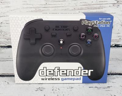 Retro Fighters Defender Wireless Gamepad Controller for PS3, PS4, PC - Black