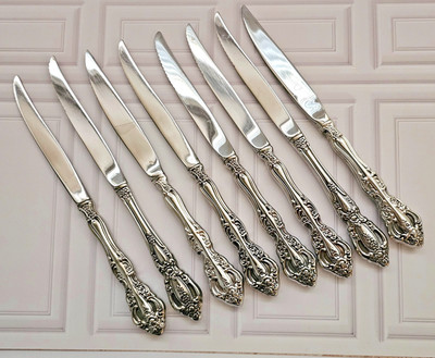 Lot of 8 Oneida Michelangelo Steak Knives Stainless