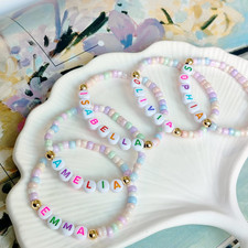 Unicorn Kids Bracelet/colorful glass bead bracelet/event gift/gift for her