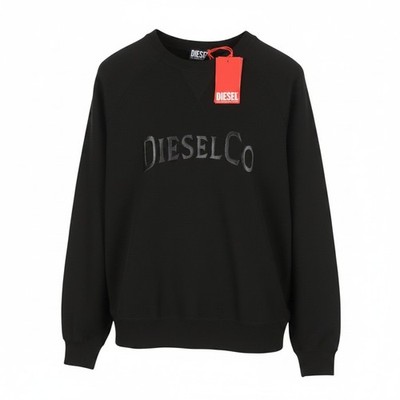 Diesel S-Raglan-Waf Herren Sweatshirt L Schwarz Rundhalsausschnitt Logo