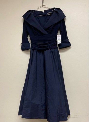 Jessica Howard Women's Navy Blue Dress Sz 4P NWT