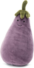 Vivacious Vegetables Egg Plant Food Plush, 7 Inches