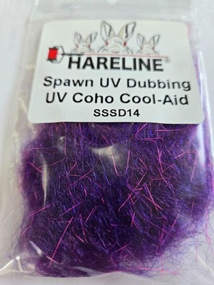 Hareline  '' Spawn  UV Dubbing ''Coho Cool-Aid #SSSD14  Nymph/Leech patterns.