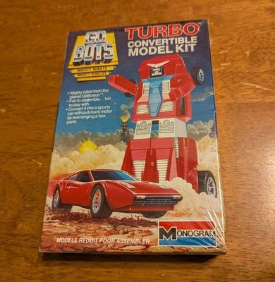 Rare Vintage GO Bots Turbo Convertible Model Kit 1984 Monogram 6069 Sealed NIB