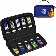 Fireproof Flash Drive Case with 10 XL Slots, Blue(Case Only)