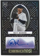 2022 Chronicles Obsidian Matt Manning RC /99 Auto Electric Etch Purple Rookie