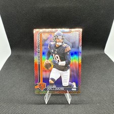 2025 Topps Chrome Football Caleb Williams Leather Football Border Bears Pigskin