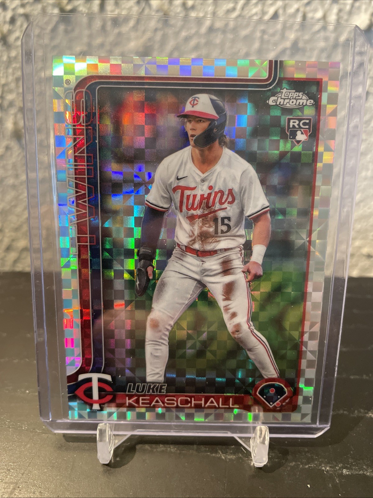 2025 Topps Update Chrome Luke Keaschall RC X-Fractor #USC106 Twins