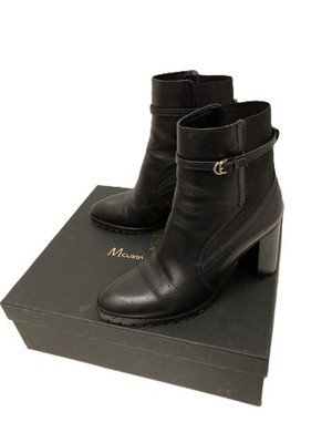 Massimo Dutti Leder Stiefeletten High Heels Schwarz Profilsohle neuwertig Gr. 41
