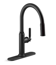 Kohler Revolv Single-Handle Pull-Down Sprayer Kitchen Faucet - Black R34619-BL