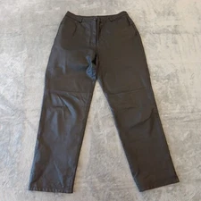Metrostyle Pants Womens Size 12 Black Leather Five Pocket Lined 32x29