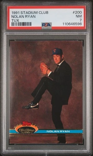 1991 Topps Stadium Club Nolan Ryan Tux #200 PSA 7 NM